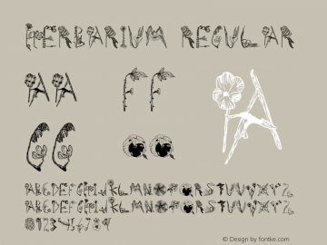 Herbarium Regular Version 2.000 Font Sample