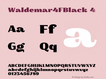 Waldemar4FBlack ☞ 1.3;com.myfonts.4thfebruary.waldemar-4f.black.wfkit2.3X3i Font Sample