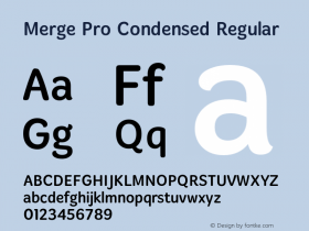 Merge Pro Condensed Regular Version 1.002;PS 001.002; Satellite (vk.com/shriftology) Font Sample