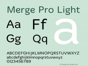 Merge Pro Light Version 1.007;PS 001.007; Satellite (vk.com/shriftology) Font Sample