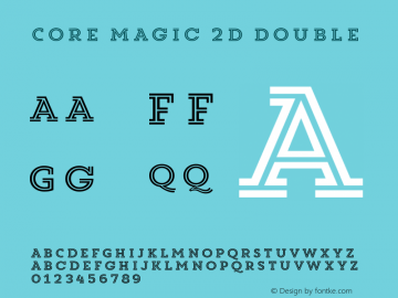 Core Magic 2D Double Version 1.000 Font Sample