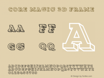 Core Magic 3D Frame Version 1.000 Font Sample