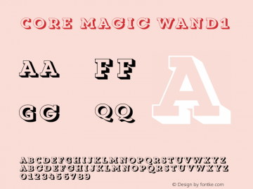 Core Magic Wand1 Version 1.000 Font Sample