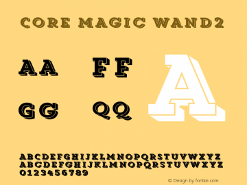 Core Magic Wand2 Version 1.000 Font Sample