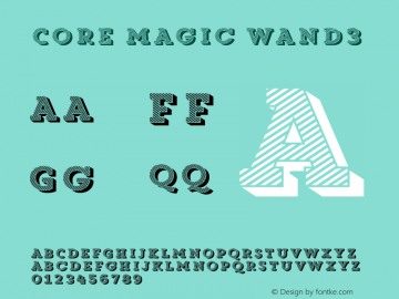 Core Magic Wand3 Version 1.000 Font Sample