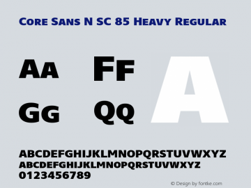 Core Sans N SC 85 Heavy Regular Version 1.000 Font Sample