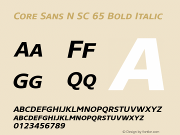 Core Sans N SC 65 Bold Italic Version 1.000图片样张