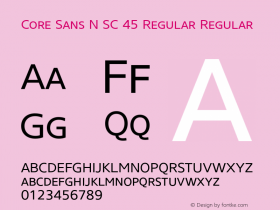 Core Sans N SC 45 Regular Regular Version 1.000图片样张
