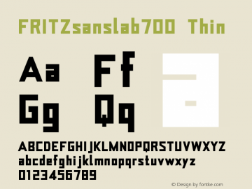 FRITZsanslab700 Thin Version 1.0图片样张