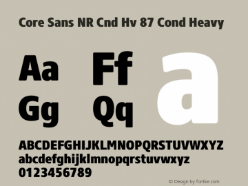 Core Sans NR Cnd Hv 87 Cond Heavy Version 1.000图片样张