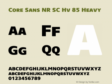 Core Sans NR SC Hv 85 Heavy Version 1.000 Font Sample