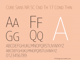 Core Sans NR SC Cnd Th 17 Cond Thin Version 1.000图片样张