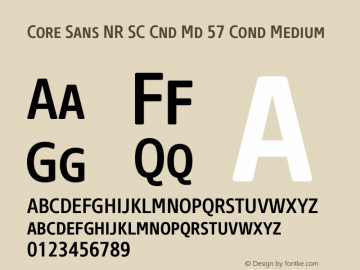 Core Sans NR SC Cnd Md 57 Cond Medium Version 1.000图片样张