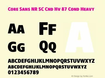 Core Sans NR SC Cnd Hv 87 Cond Heavy Version 1.000图片样张