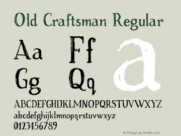 Old Craftsman Regular Version 1.000;com.myfonts.sebastian-cabaj.old-craftsman.regular.wfkit2.47n1图片样张
