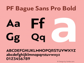 PF Bague Sans Pro Bold Version 1.000;com.myfonts.parachute.pf-bague-sans-pro.bold.wfkit2.47sF图片样张
