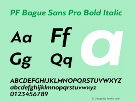 PF Bague Sans Pro Bold Italic Version 1.000;com.myfonts.parachute.pf-bague-sans-pro.bold-italic.wfkit2.47sJ图片样张
