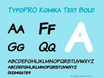 TypoPRO Komika Text Bold 2.0图片样张