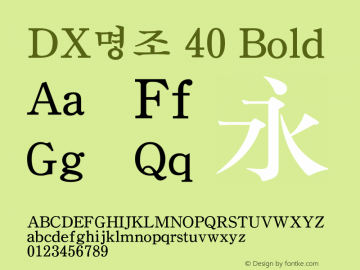 DX명조 40 Bold Version 1.0图片样张