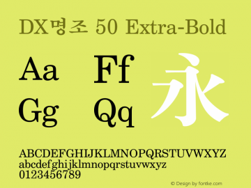 DX명조 50 Extra-Bold Version 1.0图片样张