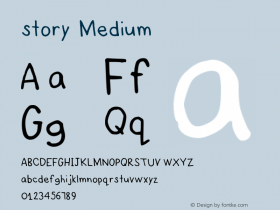 story Medium Version 2 Font Sample