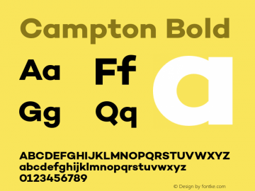Campton Bold Version 1.000;PS 001.001;hotconv 1.0.56 Font Sample