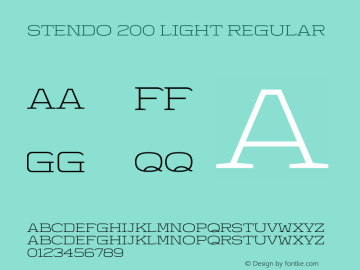 Stendo 200 Light Regular Version 2.015;PS 002.015;hotconv 1.0.70;makeotf.lib2.5.58329图片样张