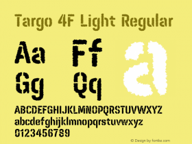 Targo 4F Light Regular 1.0;com.myfonts.4thfebruary.targo-4f.stencil-rough.wfkit2.464S Font Sample