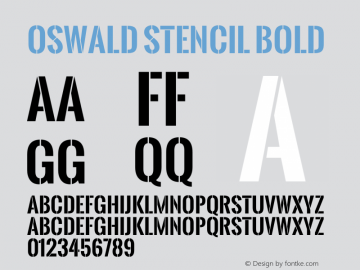 Oswald Stencil Bold 1.000图片样张