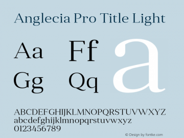 Anglecia Pro Title Light Version 001.000;com.myfonts.konstantynov.anglecia-pro.title-light.wfkit2.47MM图片样张