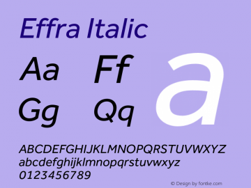 Effra Italic Version 1.010图片样张