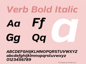 Verb Bold Italic Version 2.002 2014图片样张