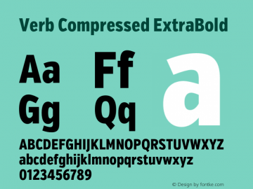 Verb Compressed ExtraBold Version 2.002 2014图片样张