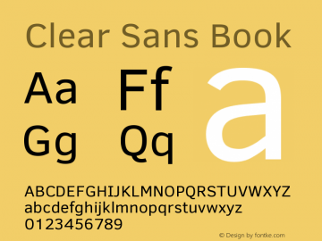 Clear Sans Book Version 1.00图片样张