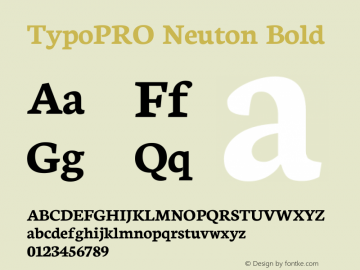 TypoPRO Neuton Bold Version 1.42图片样张