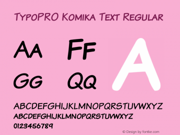 TypoPRO Komika Text Regular 2.0图片样张