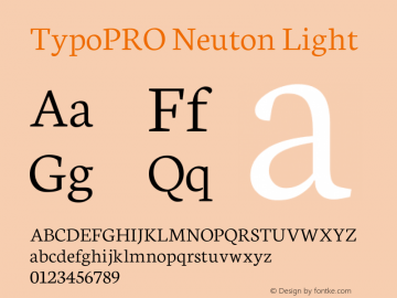 TypoPRO Neuton Light Version 1.43图片样张