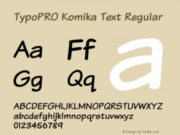 TypoPRO Komika Text Regular 2.0图片样张