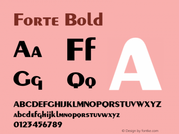 Forte Bold Altsys Fontographer 3.5  17/01/94 Font Sample