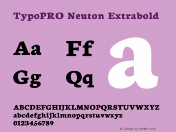 TypoPRO Neuton Extrabold Version 1.43图片样张