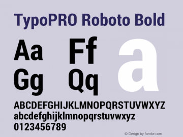 TypoPRO Roboto Bold Version 1.200311; 2013 Font Sample