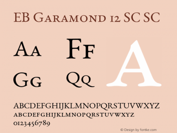 EB Garamond 12 SC SC Version 000.010 Font Sample