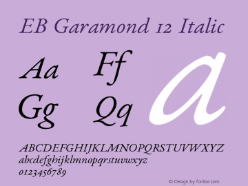 EB Garamond 12 Italic Version 000.014图片样张