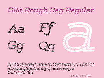 Gist Rough Reg Regular Version 1.000图片样张