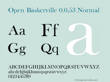 Open Baskerville 0.0.53 Normal 0.0.53 (g939f078)图片样张