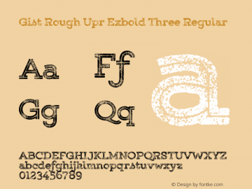 Gist Rough Upr Exbold Three Regular Version 1.001 2014图片样张