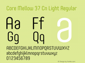 Core Mellow 37 Cn Light Regular Version 1.000图片样张