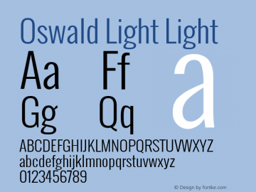 Oswald Light Light Version图片样张