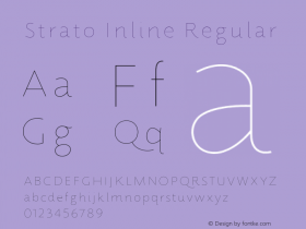 Strato Inline Regular Version 0.020 Font Sample