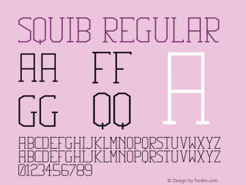 Squib Regular Version 1图片样张